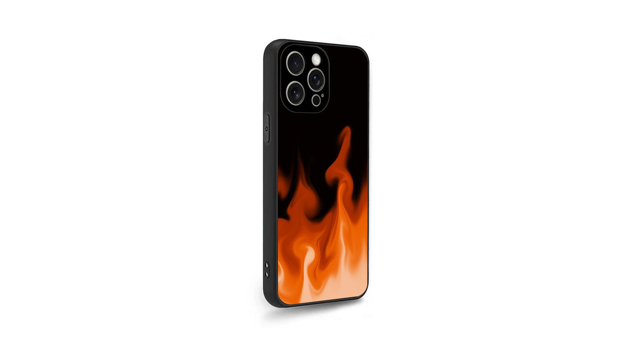 Blazing Flame Aesthetic Phone Case – Fire Print for Baddie & Y2K Style