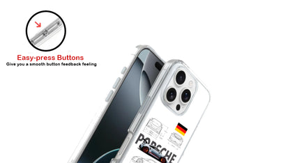 Porsche 911 GT3 RS Blueprint Phone Case – Supercar Schematic Design