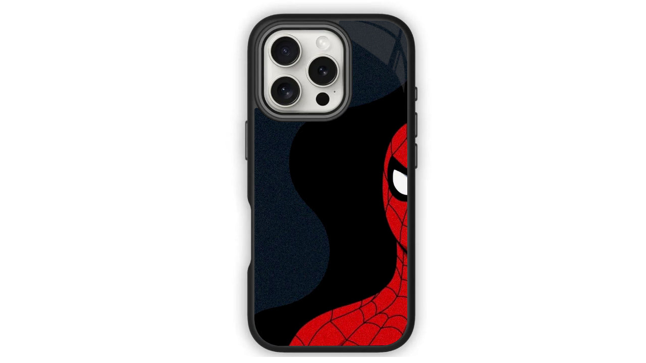 🔴🔵 Peeking Superhero Phone Case – Comic Book Inspired Design