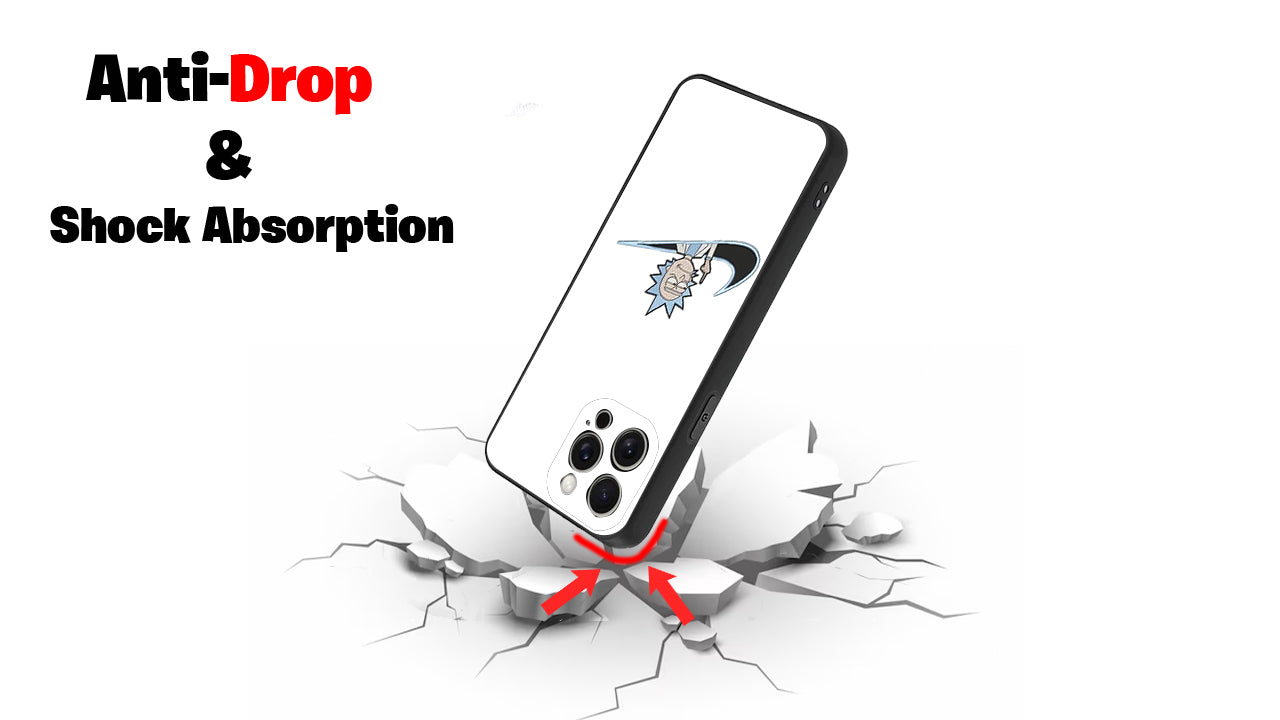 Rick and Morty Nike Swoosh Parody Phone Case – Cartoon Fan Design