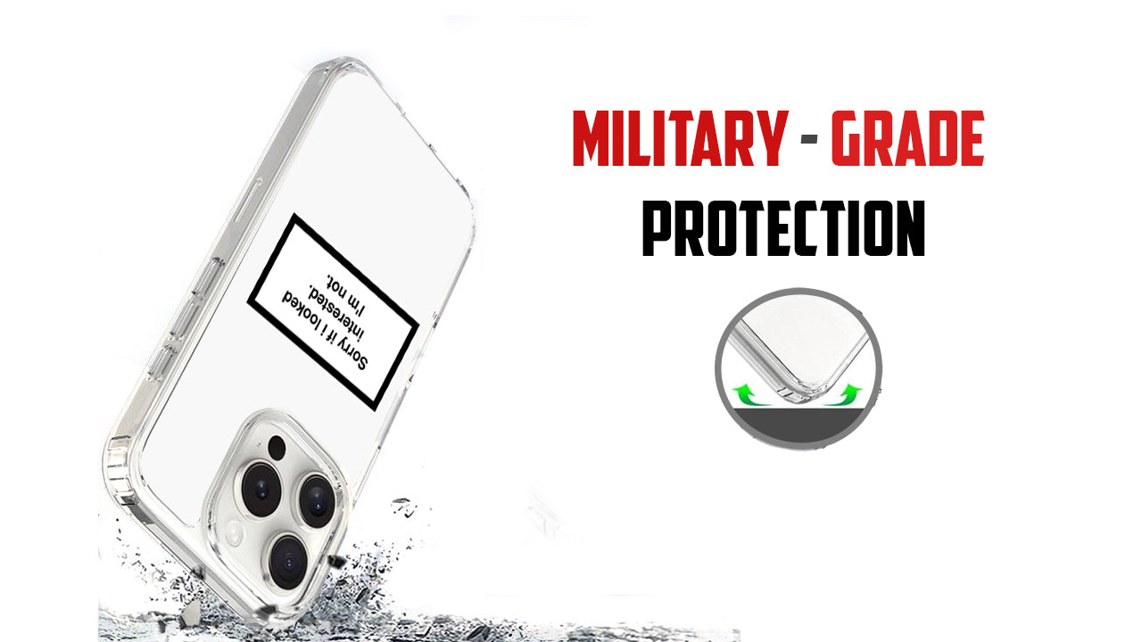 "Sorry If I Looked Interested" Funny Quote Phone Case – Sarcastic Humor