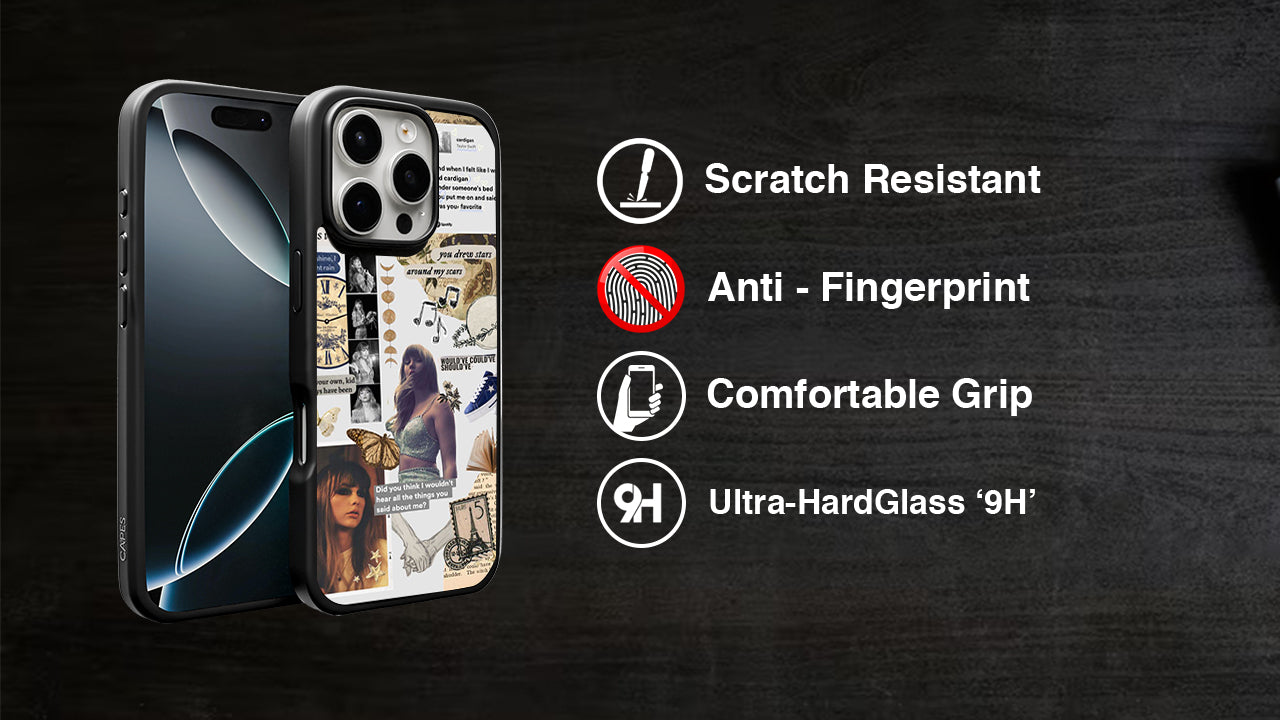 Taylor Swift Lyrical Aesthetic Phone Case – Music Collage Swiftie Design