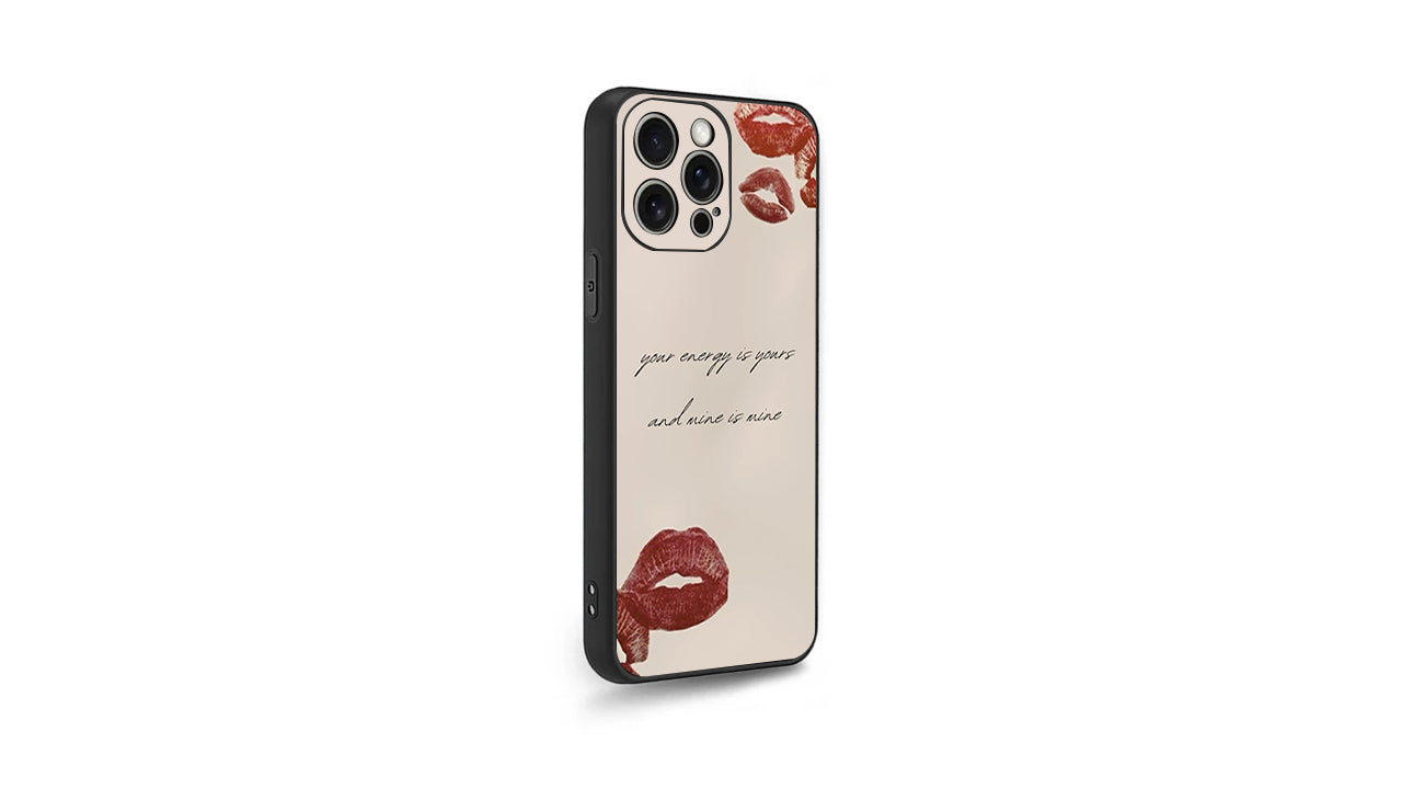 "Your Energy is Yours" Pink Lips Aesthetic Phone Case – Empowerment Quote