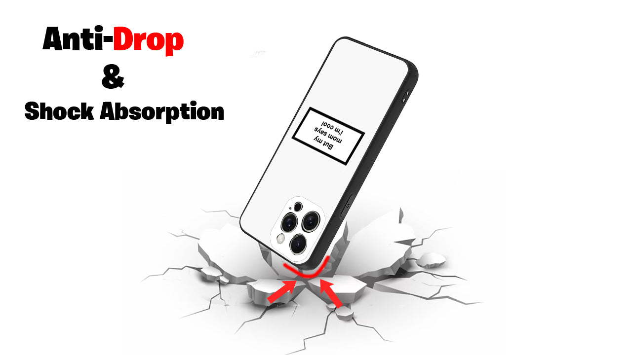 Funny Minimalist Phone Case – “But My Mom Says I’m Cool” Quote Design