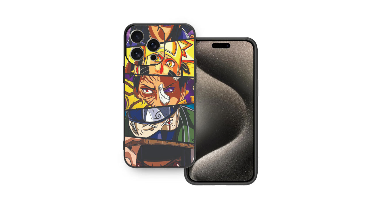 Shinobi Trio Anime Phone Case – Bold Split Panel Ninja Design