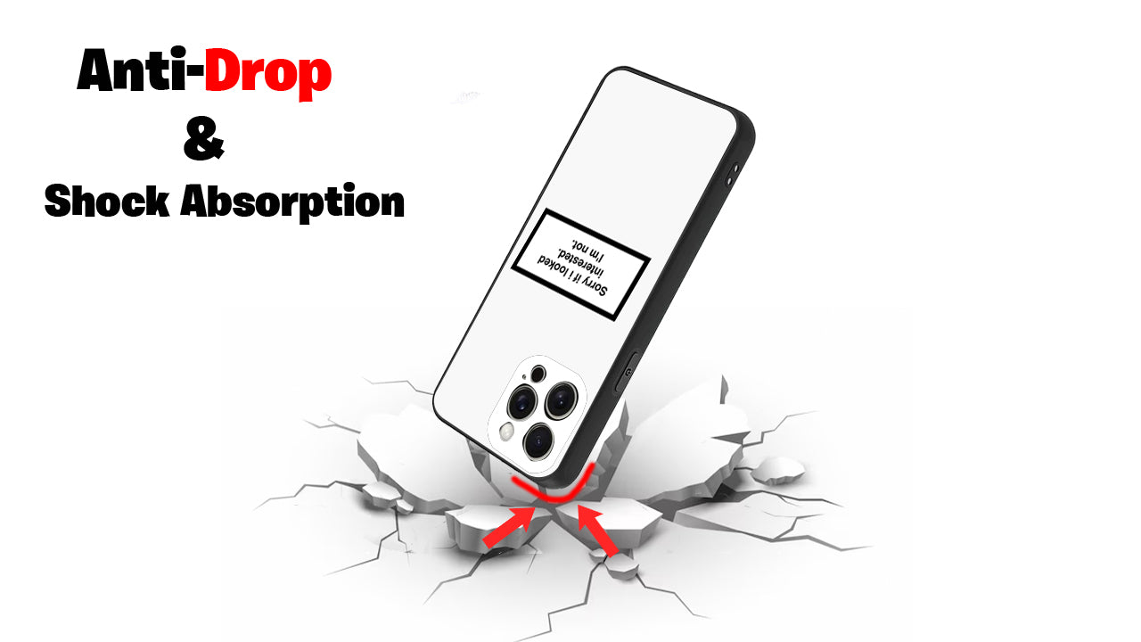 "Sorry If I Looked Interested" Funny Quote Phone Case – Sarcastic Humor