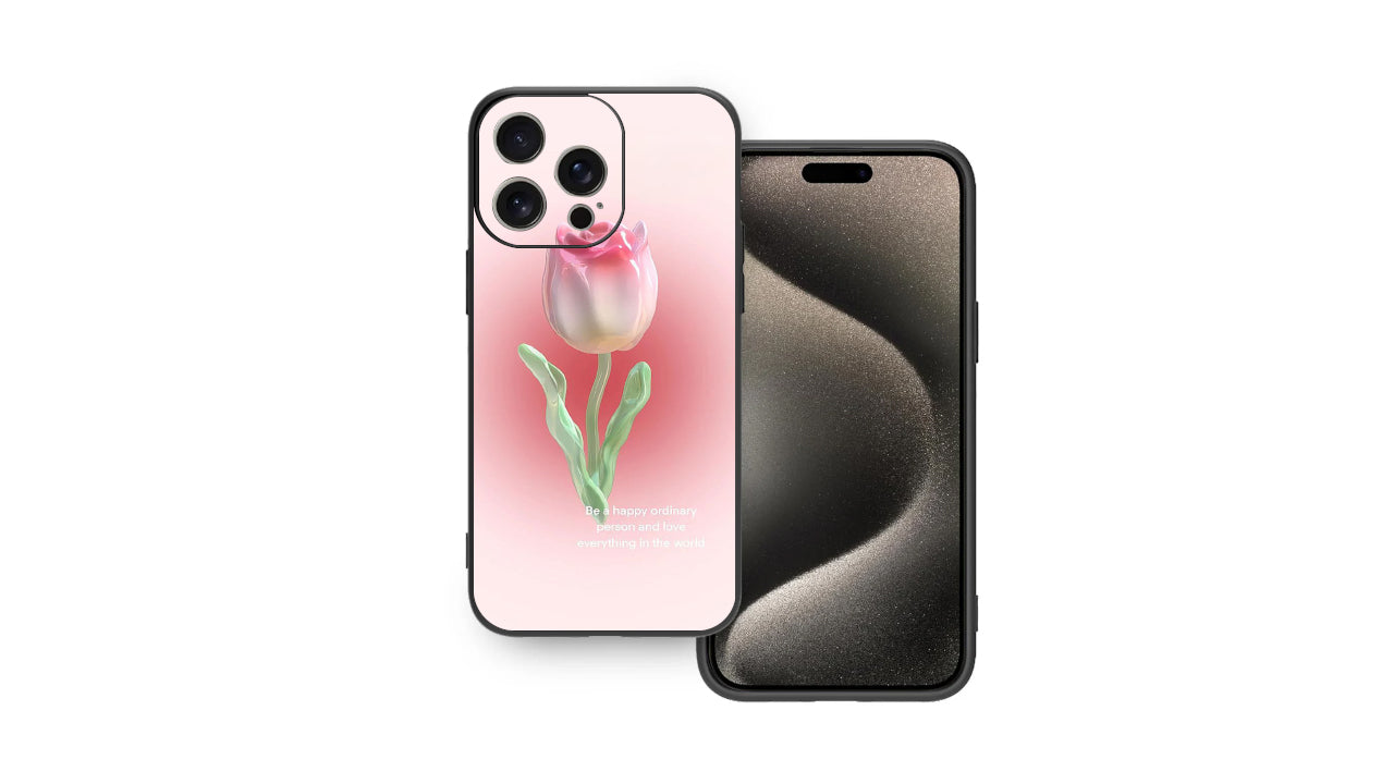 3D Tulip Phone Case – Positive Vibes & Floral Aesthetic