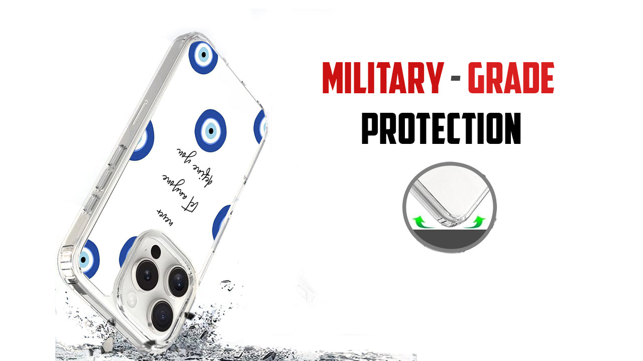 Evil Eye Affirmation Phone Case – "Never Let Anyone Define You" Design