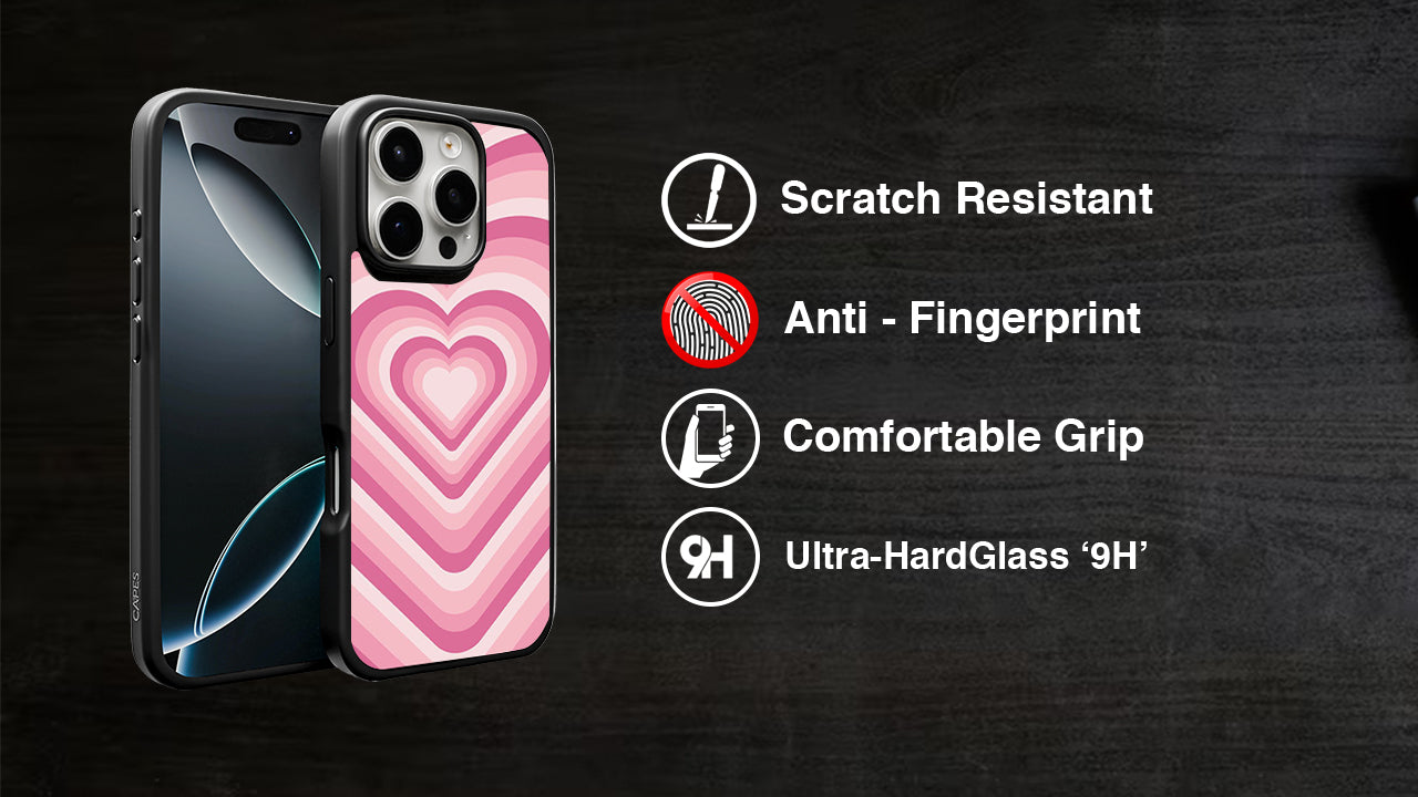 Pink Retro Heart Swirl Aesthetic Phone Case