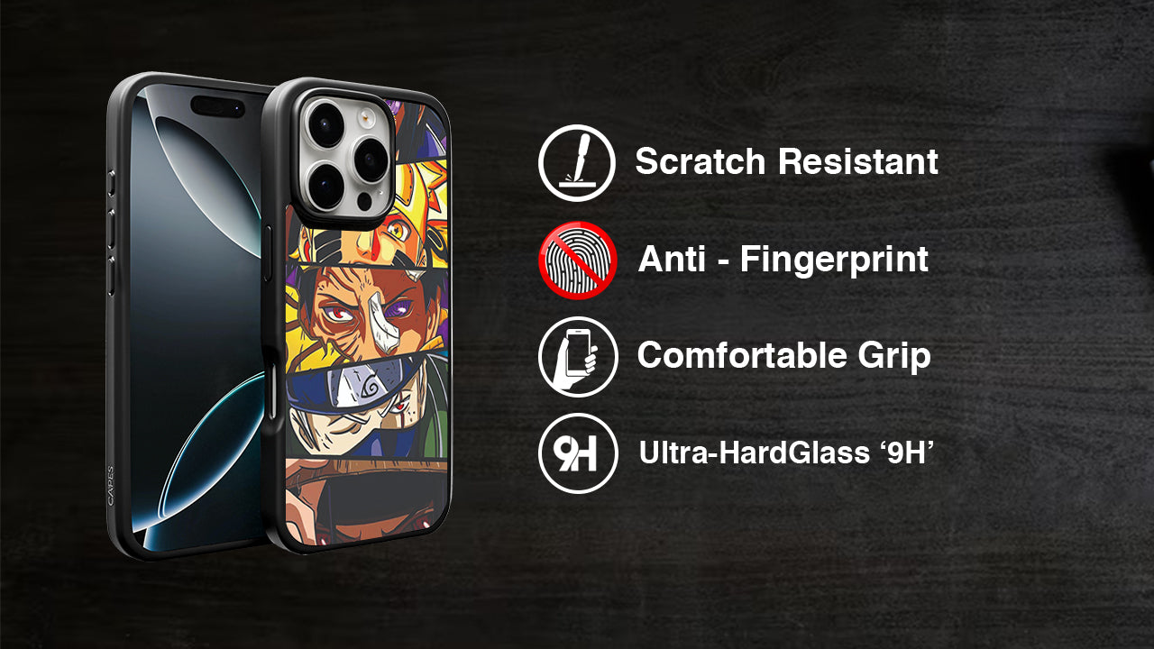 Shinobi Trio Anime Phone Case – Bold Split Panel Ninja Design