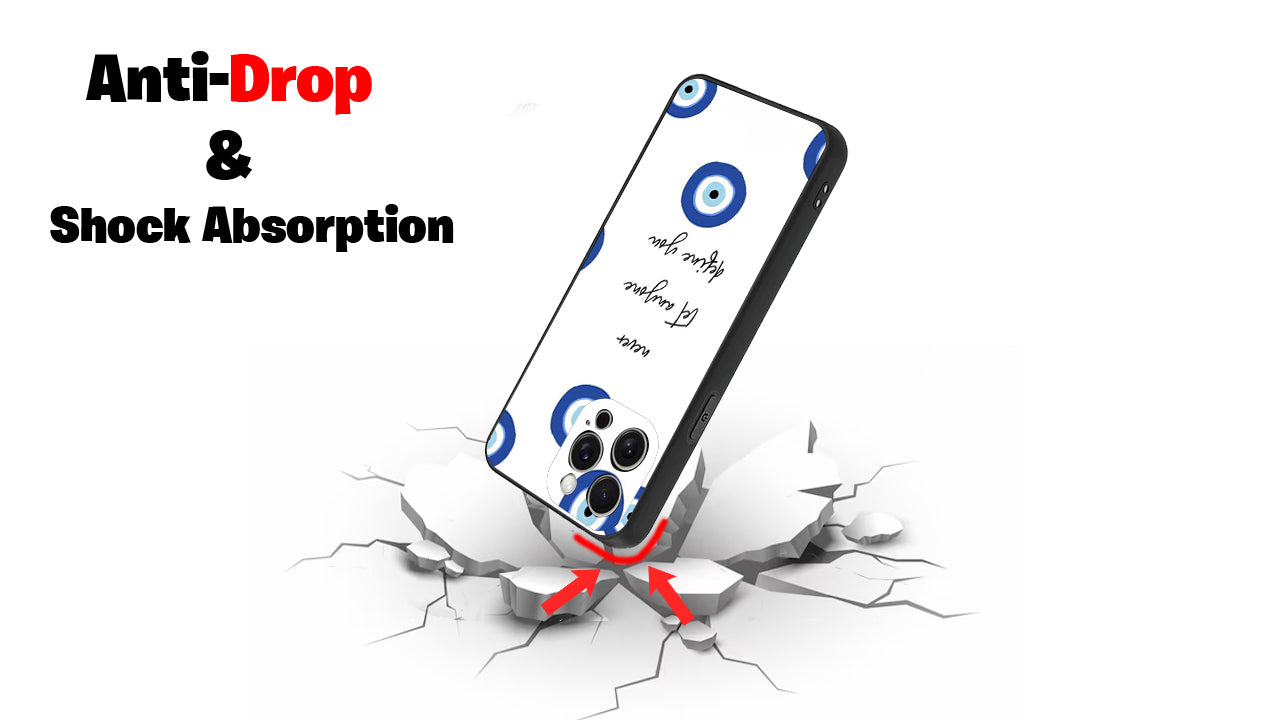 Evil Eye Affirmation Phone Case – "Never Let Anyone Define You" Design