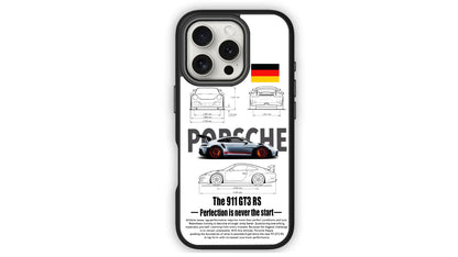 Porsche 911 GT3 RS Blueprint Phone Case – Supercar Schematic Design