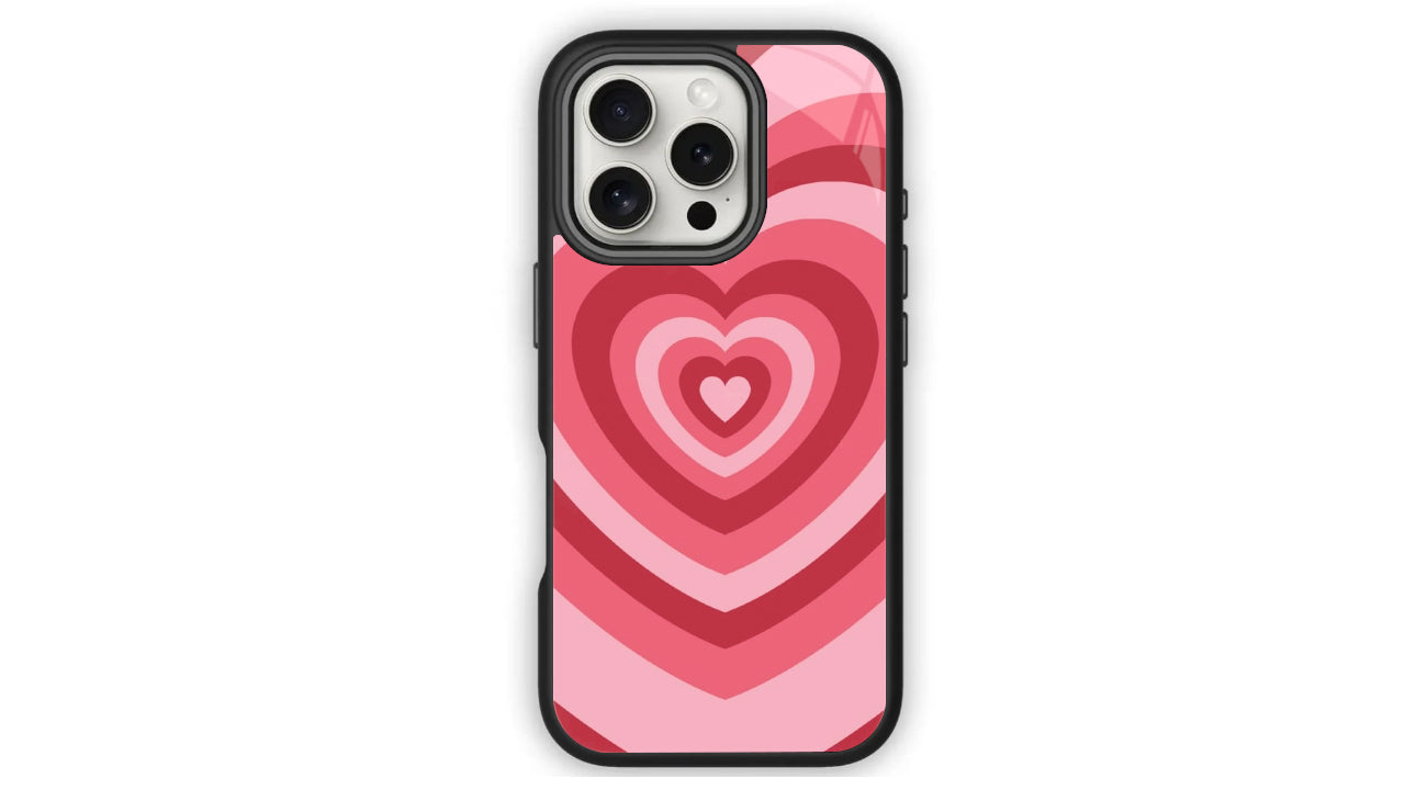 Red Gradient Heart Phone Case – Aesthetic Love Core Design