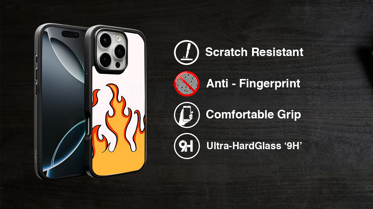 Classic Orange Flames Phone Case – Hot Rod Racing Style