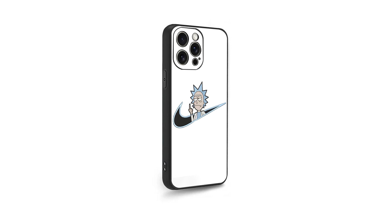 Rick and Morty Nike Swoosh Parody Phone Case – Cartoon Fan Design