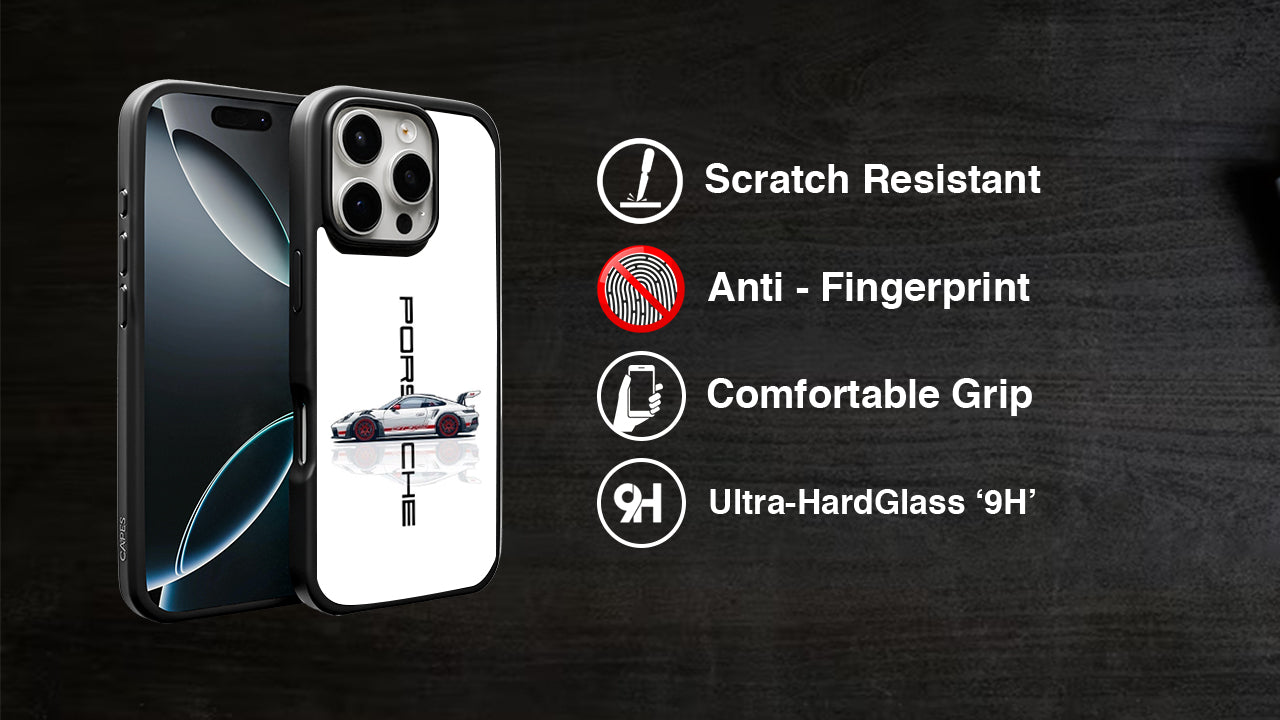 Sleek Porsche Logo Phone Case – Minimalist Supercar Design