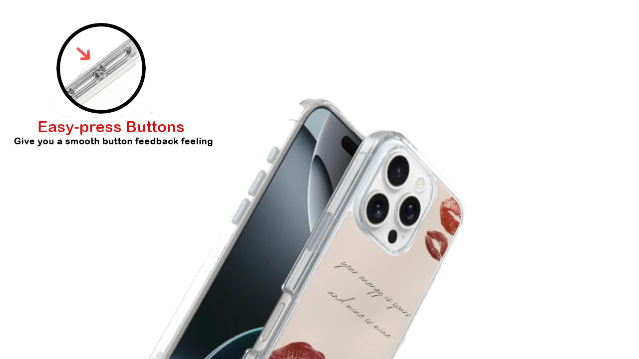 "Your Energy is Yours" Pink Lips Aesthetic Phone Case – Empowerment Quote