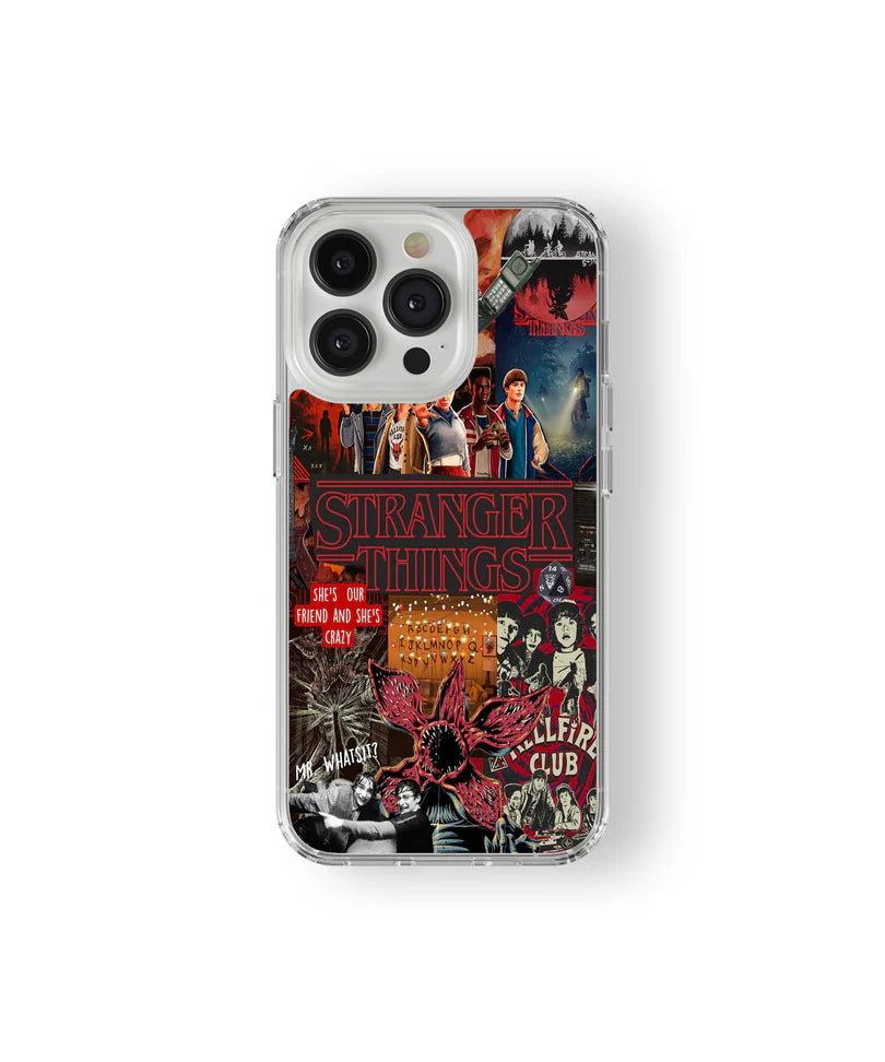 Stranger Things Collage Phone Case – Hellfire Club Retro Aesthetic Cover