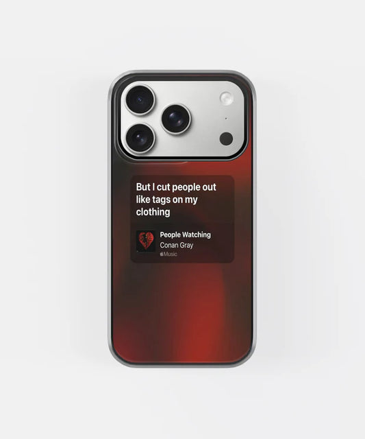 People Watching Lyrics Phone Case – Aesthetic Music Album Quote Cover