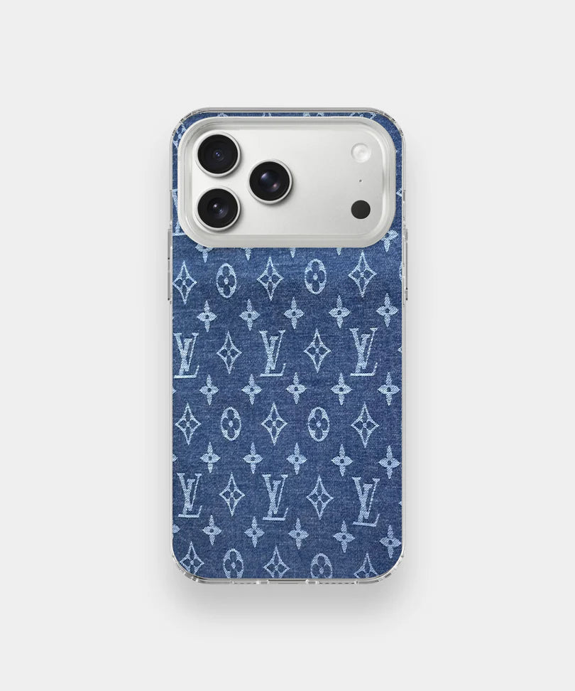 Denim Monogram Aesthetic Phone Case – Luxury Designer Style Cover