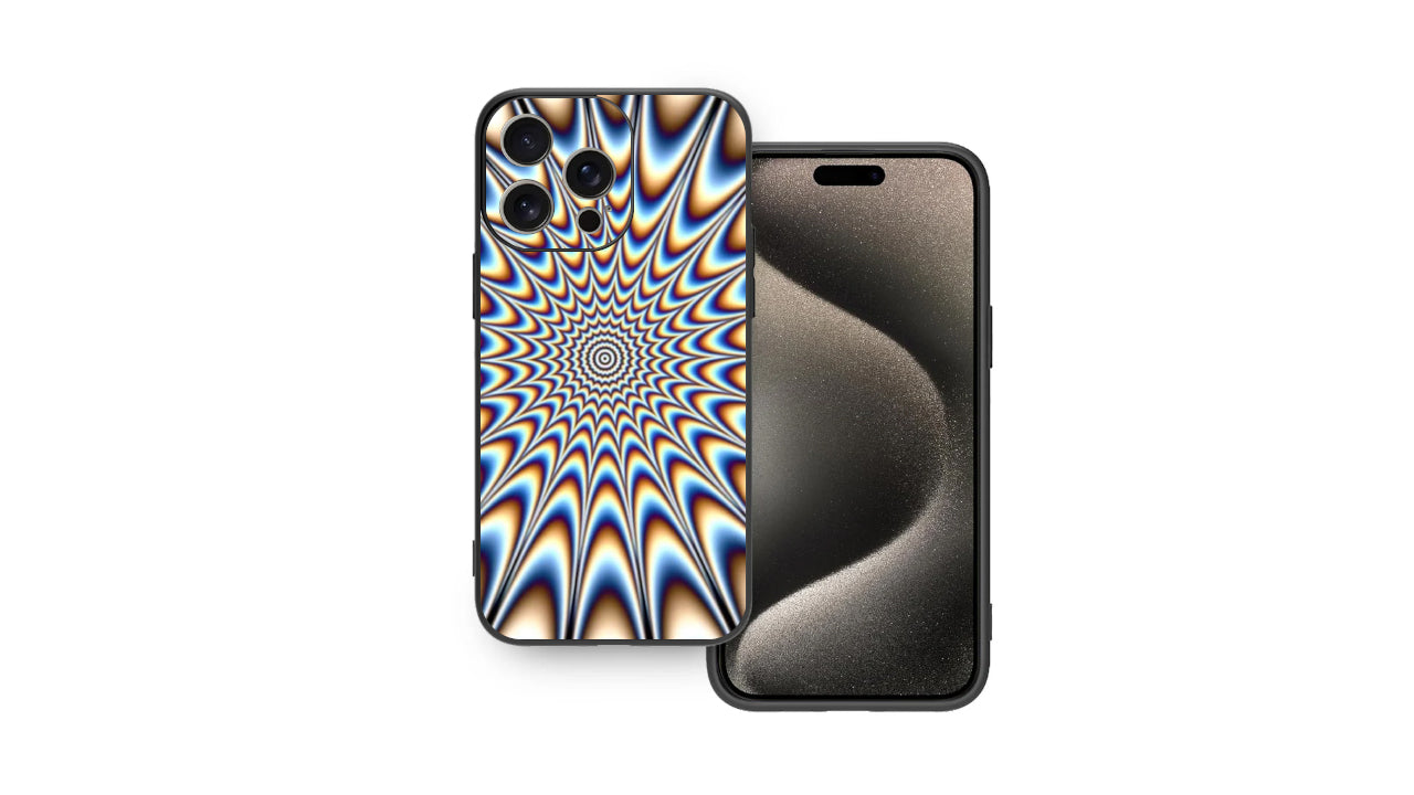 Hypnotic Optical Illusion Phone Case – Vibrant Psychedelic Art Design