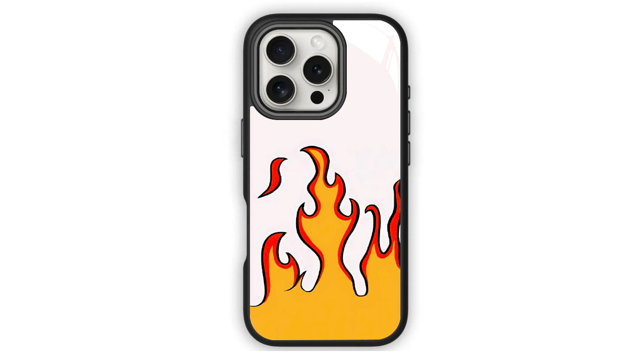 Classic Orange Flames Phone Case – Hot Rod Racing Style
