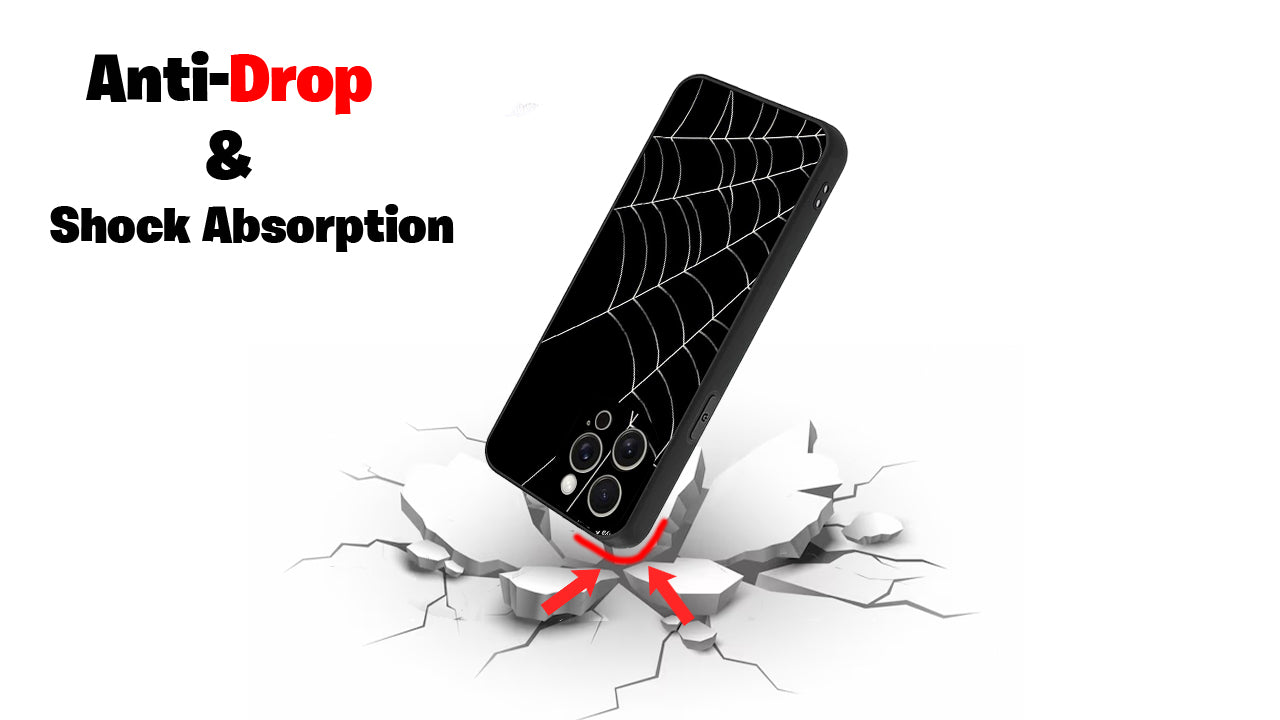 Spooky Spider Web Phone Case – Gothic Halloween Aesthetic Design