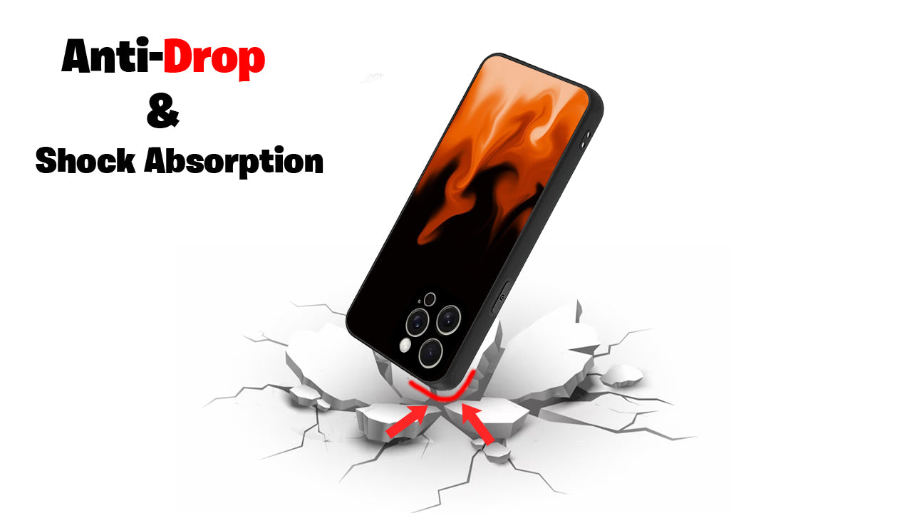 Blazing Flame Aesthetic Phone Case – Fire Print for Baddie & Y2K Style