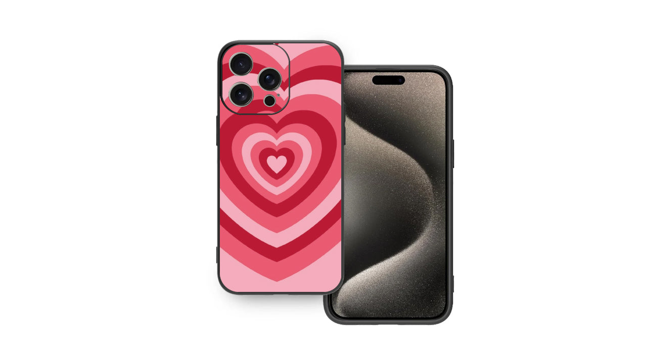 Red Gradient Heart Phone Case – Aesthetic Love Core Design
