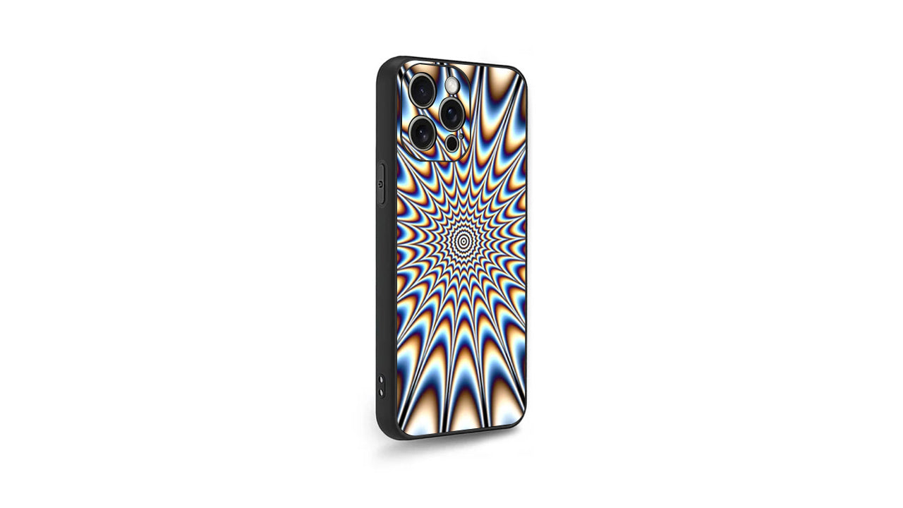 Hypnotic Optical Illusion Phone Case – Vibrant Psychedelic Art Design