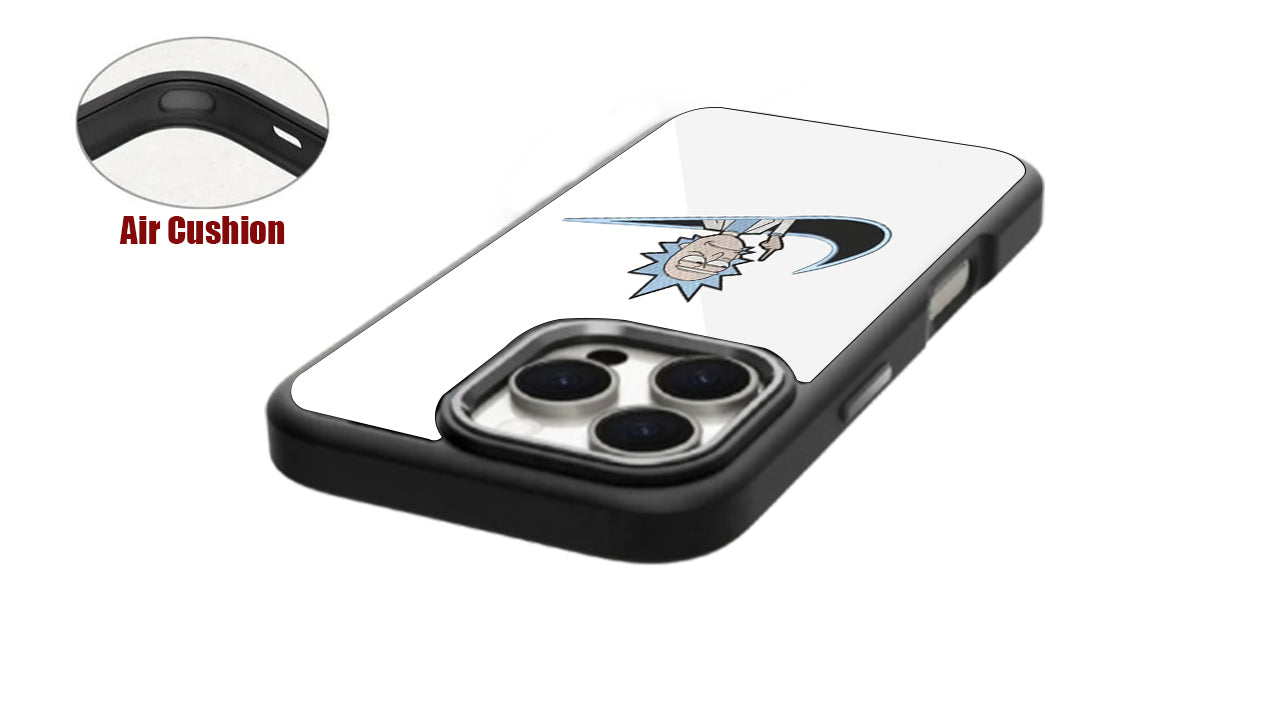 Rick and Morty Nike Swoosh Parody Phone Case – Cartoon Fan Design