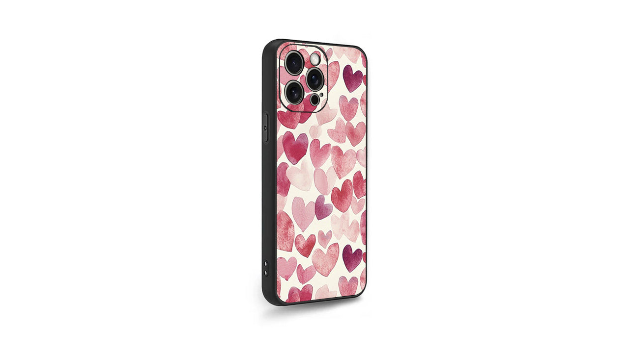 Watercolor Hearts Aesthetic Phone Case