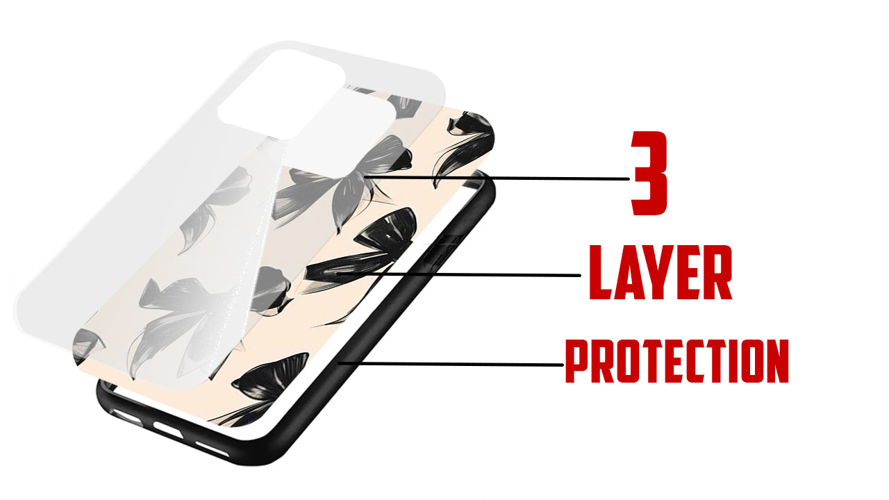 Elegant Black Bows Pattern Phone Case – Chic & Aesthetic Design