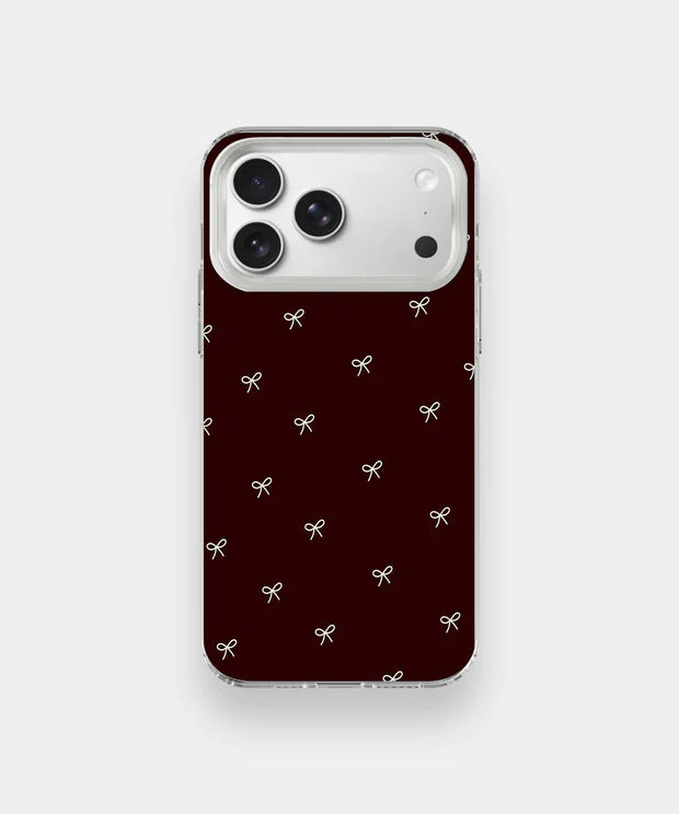 Cute Bow Pattern Phone Case – Aesthetic Y2K Soft Girl Cover