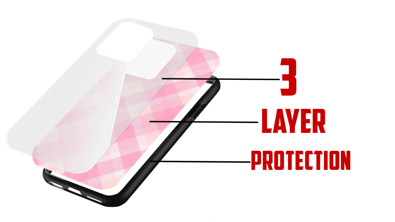 Sweet Pink Plaid Phone Case – Pastel Gingham Aesthetic Cover