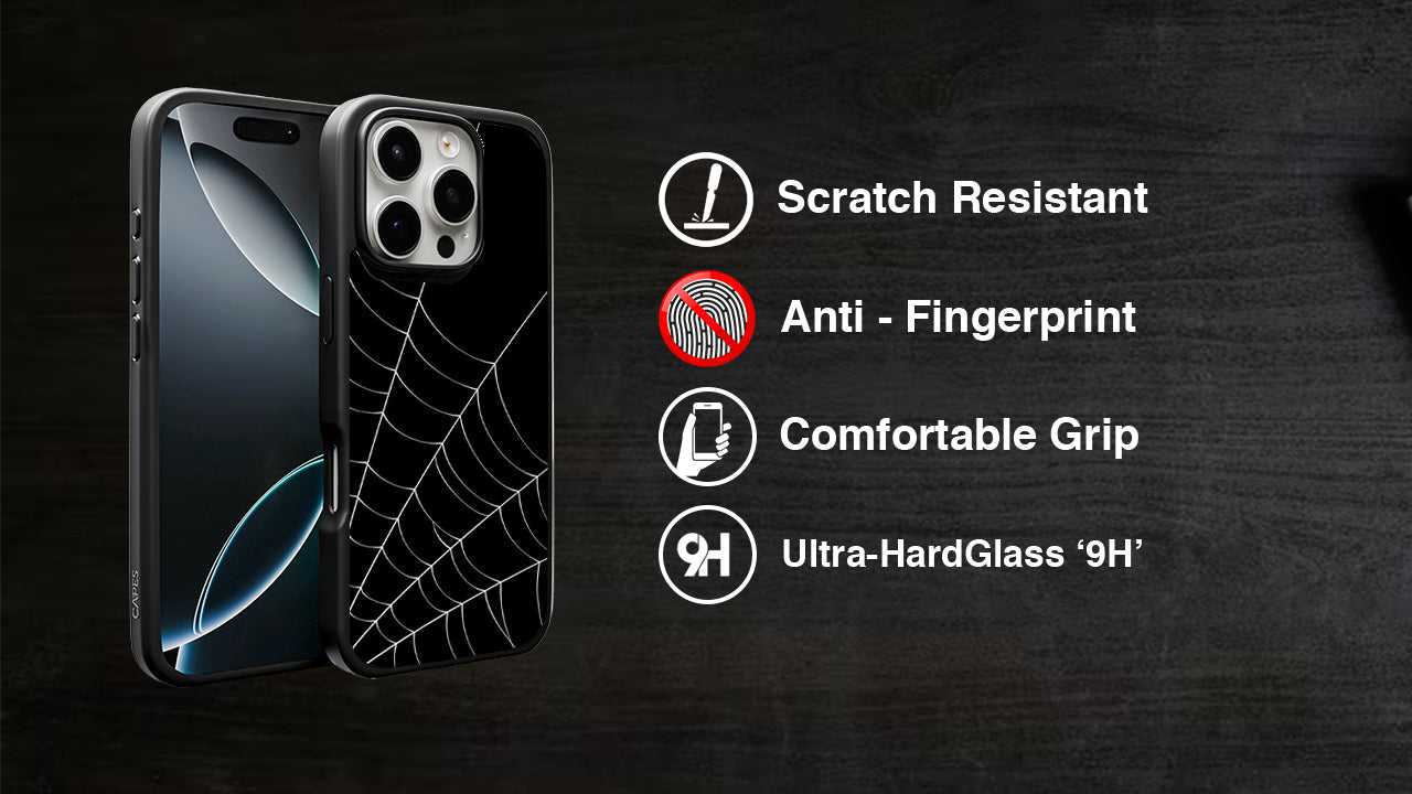 Spooky Spider Web Phone Case – Gothic Halloween Aesthetic Design