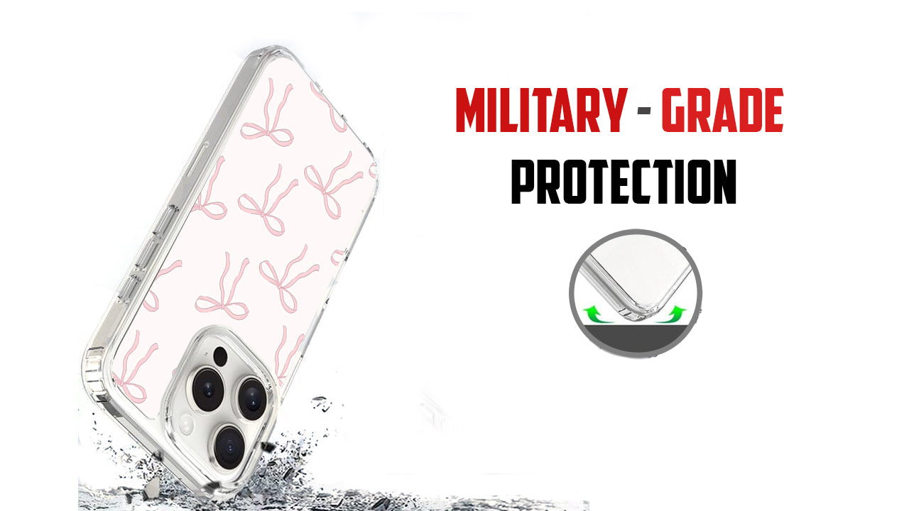 Pastel Pink Bow Phone Case – Coquette Y2K Aesthetic Design