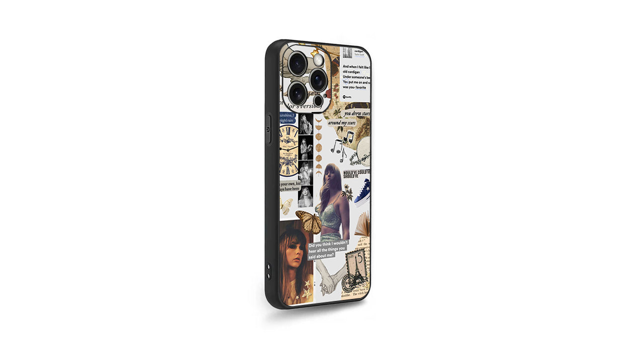 Taylor Swift Lyrical Aesthetic Phone Case – Music Collage Swiftie Design
