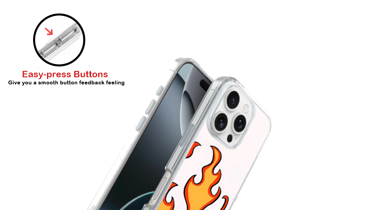 Classic Orange Flames Phone Case – Hot Rod Racing Style