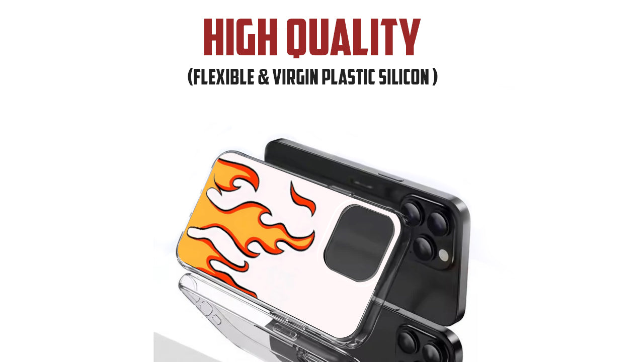 Classic Orange Flames Phone Case – Hot Rod Racing Style