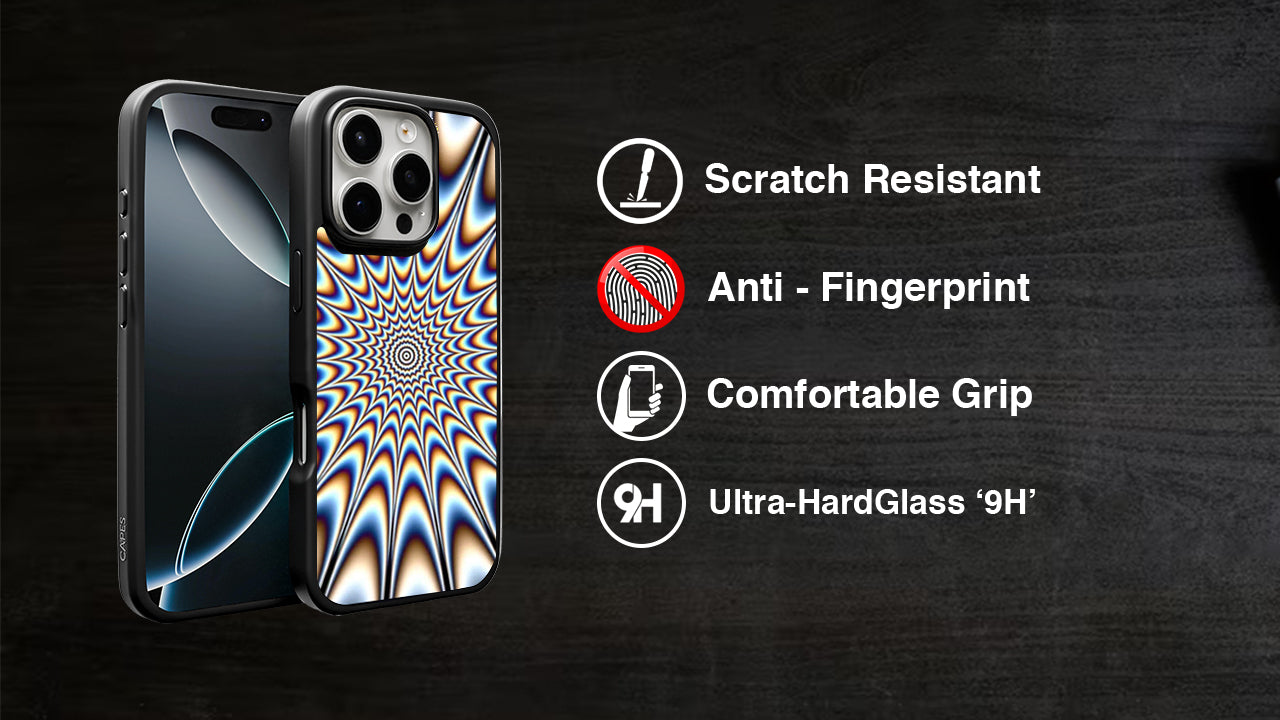 Hypnotic Optical Illusion Phone Case – Vibrant Psychedelic Art Design