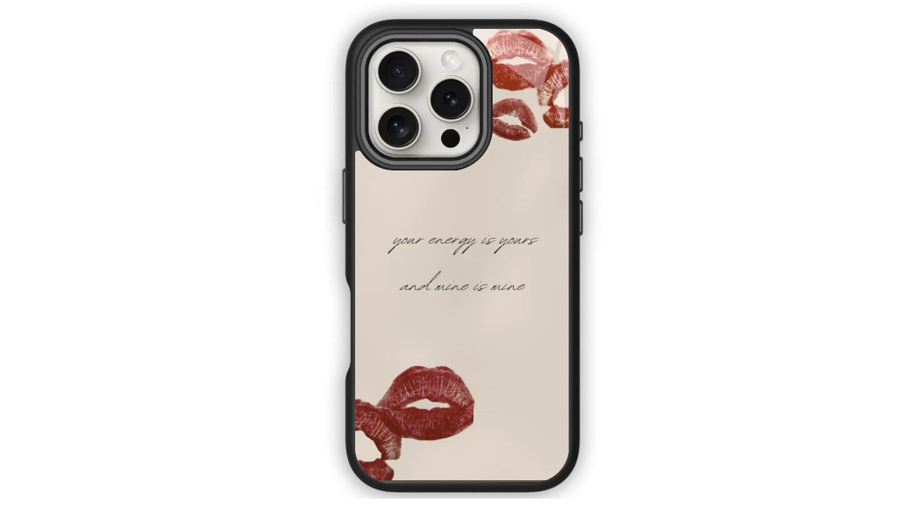 "Your Energy is Yours" Pink Lips Aesthetic Phone Case – Empowerment Quote