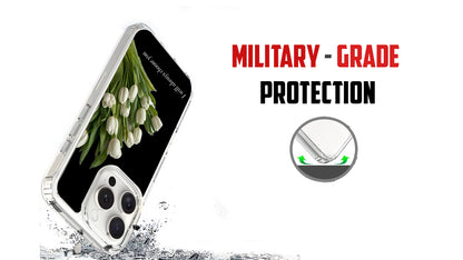 Romantic White Tulip Bouquet Phone Case – "I Will Always Choose You"