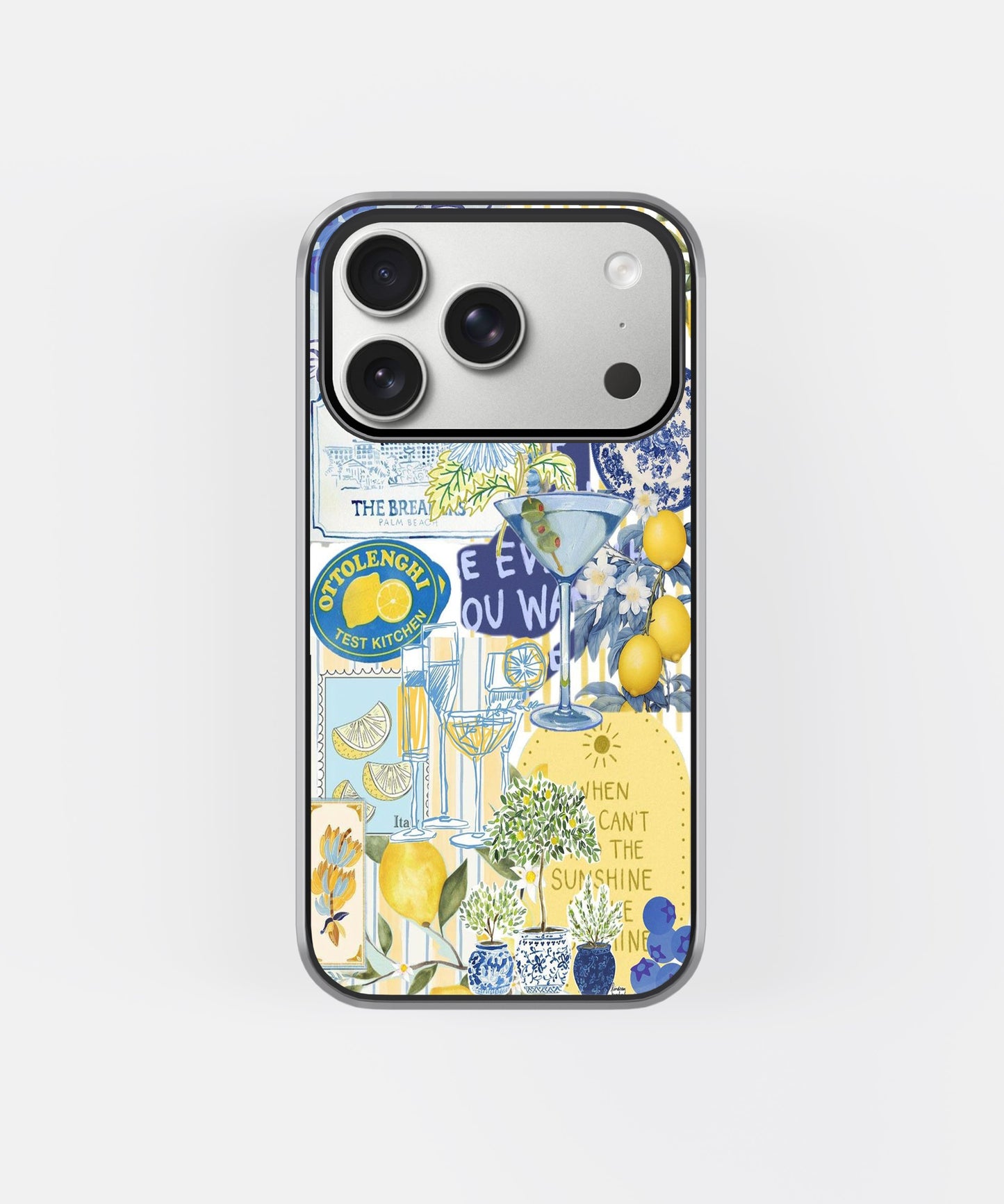 Mediterranean Lemon Aesthetic Phone Case – Amalfi Coast Summer Collage Art Cover