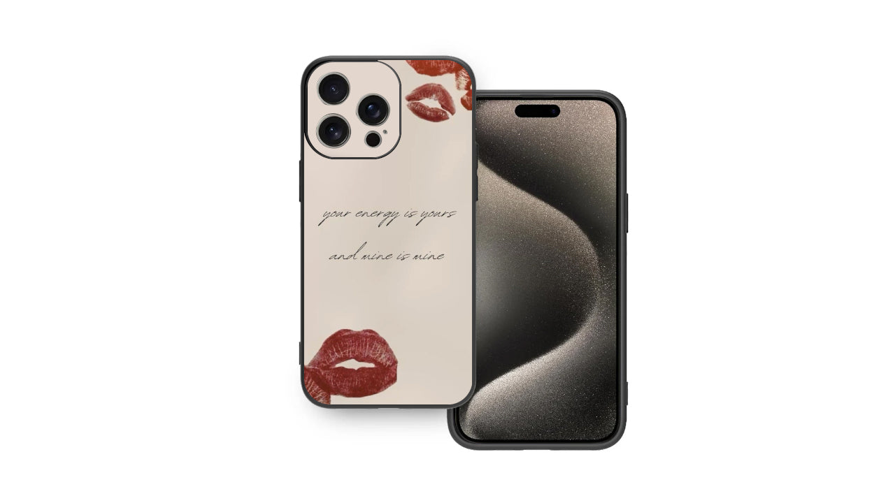 "Your Energy is Yours" Pink Lips Aesthetic Phone Case – Empowerment Quote