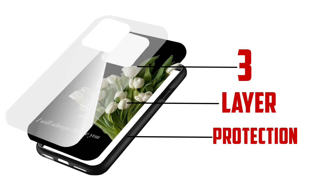 Romantic White Tulip Bouquet Phone Case – "I Will Always Choose You"