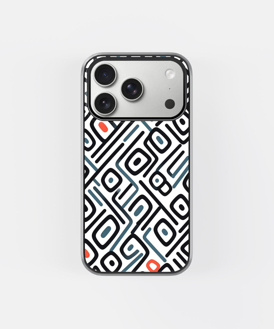 Retro Geometric Abstract Aesthetic Phone Case – Modern Pattern Y2K Art Cover