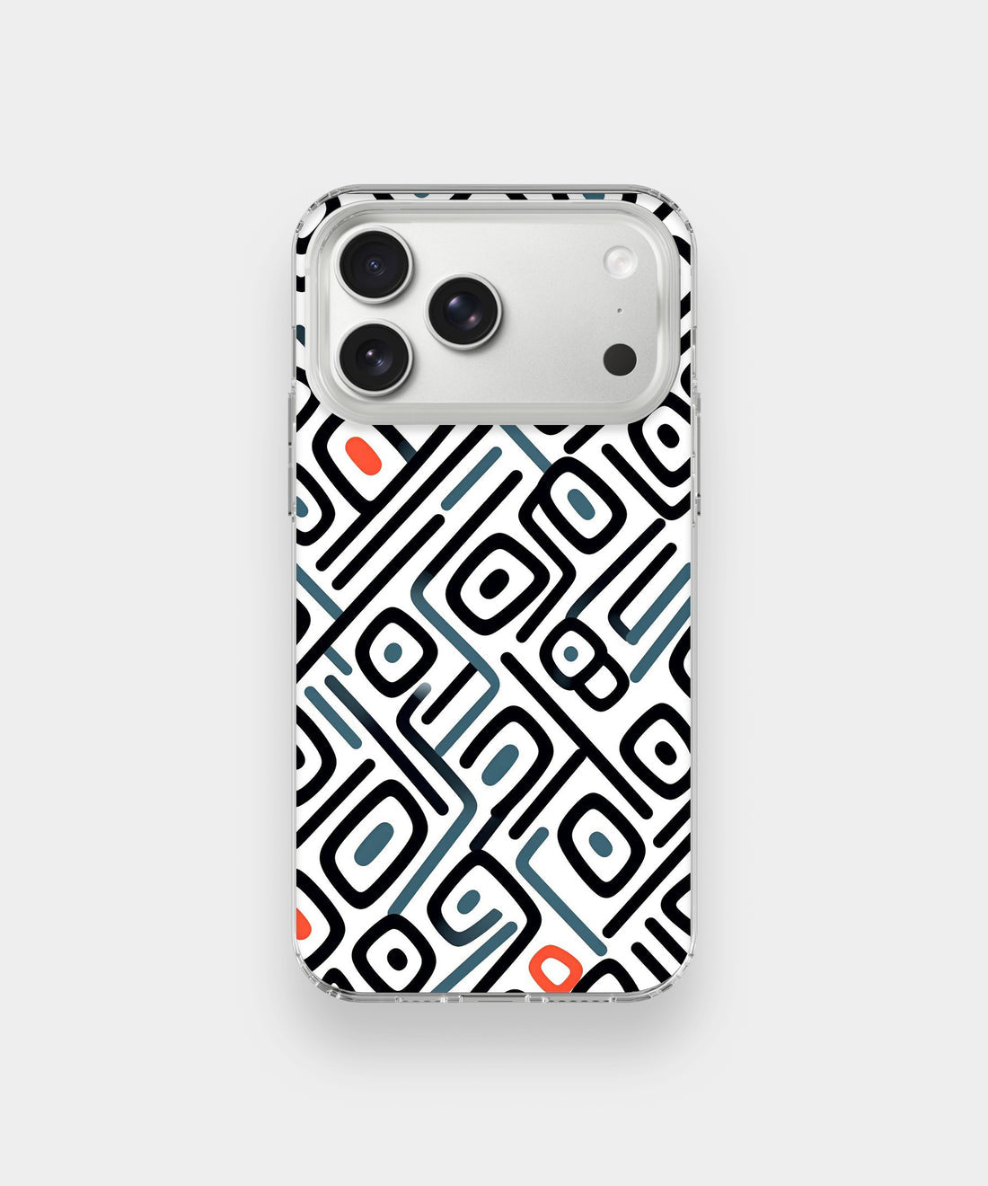 Retro Geometric Abstract Aesthetic Phone Case – Modern Pattern Y2K Art Cover