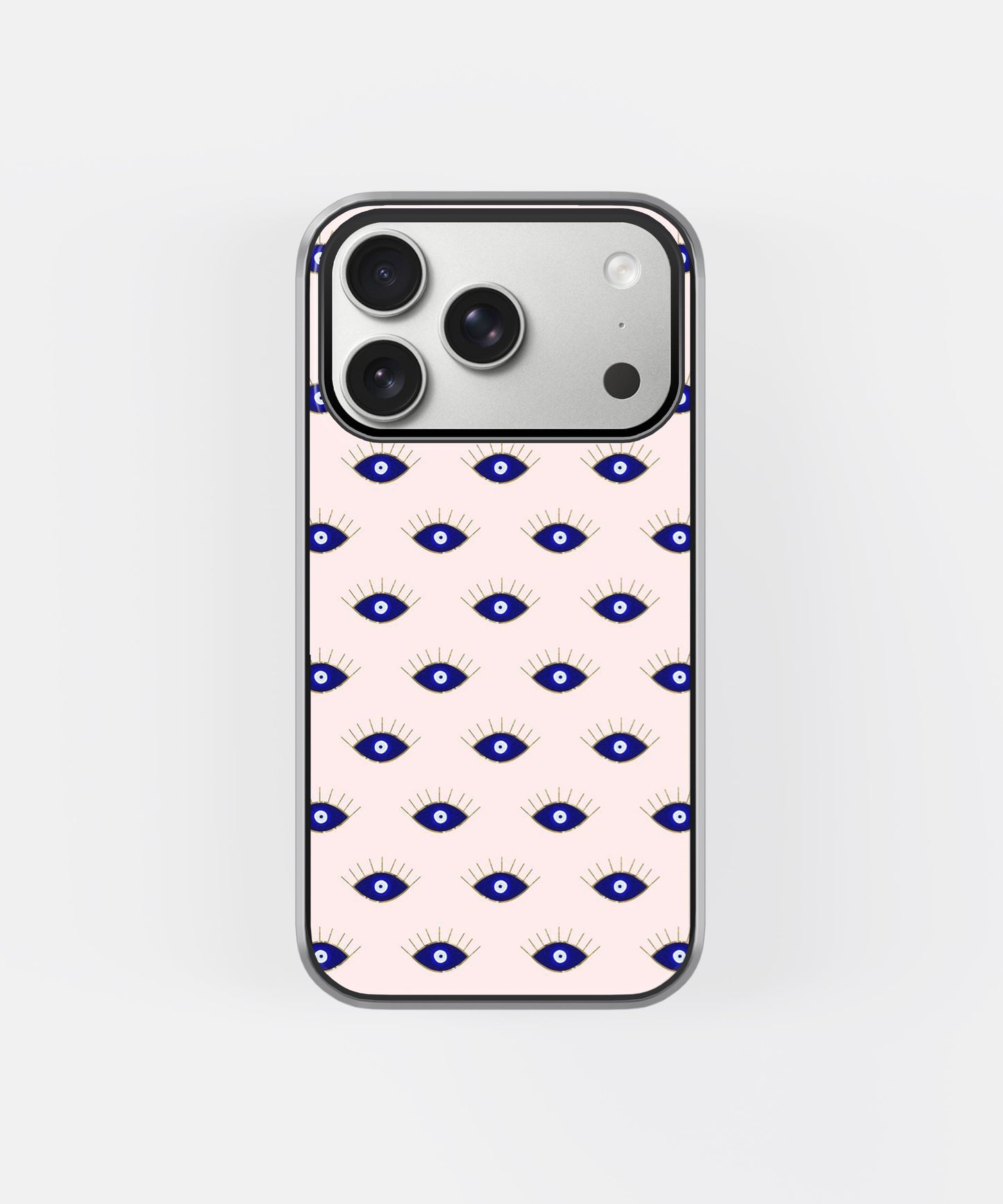 Evil Eye Aesthetic Phone Case – Blue Eye Pattern Minimal Y2K Protective Cover