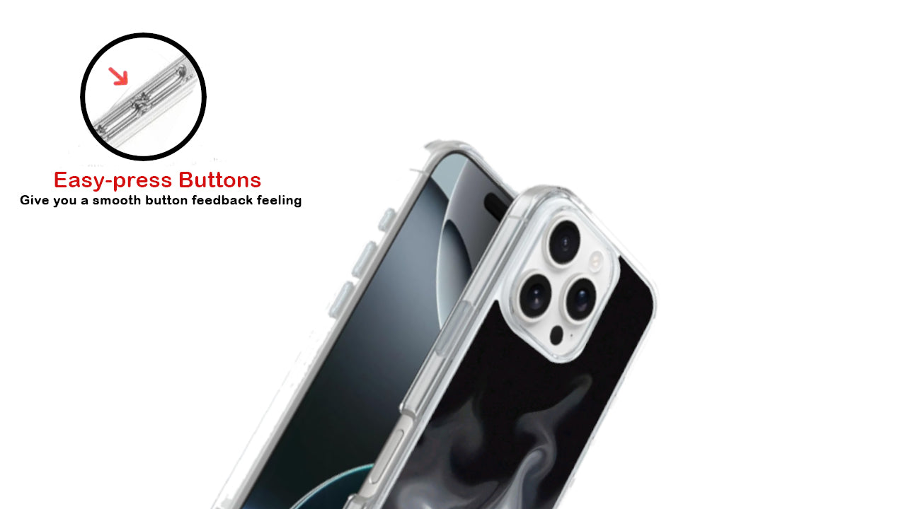 Smoky Black & White Aesthetic Case – Gradient Flame Design